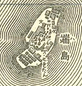 端島(軍艦島)の拡大図