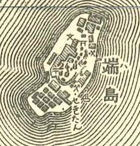 大正時代の地形図に描かれた端島と炭鉱の地図記号